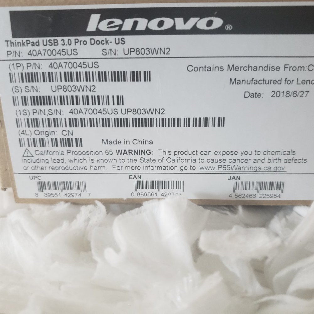 New Genuine Lenovo 40A70045US ThinkPad USB 3.0 Pro Dock